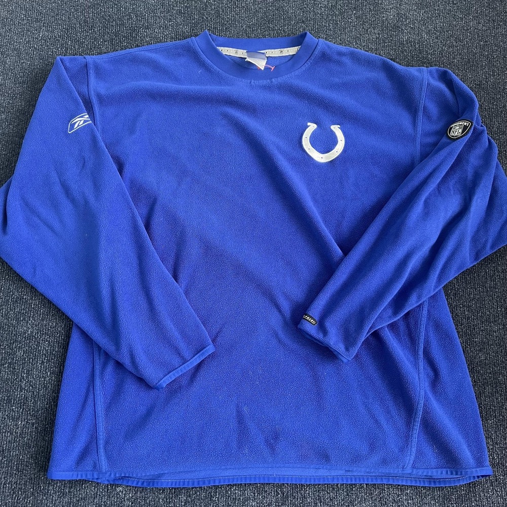 Indianapolis Colts Sweatshirt Mens Large Blue NFL Football Reebok Pullover